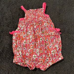 Liberty of London for target floral smocked outfit with pockets girls size 6m